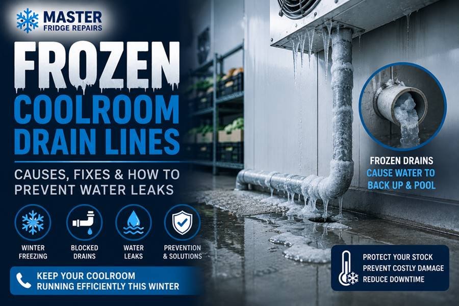 frozen coolroom drain lines